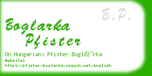 boglarka pfister business card